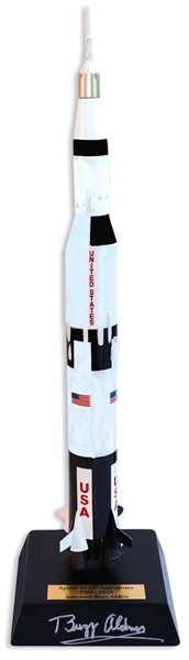 Buzz Aldrin Signed Apollo Saturn V Rocket Model